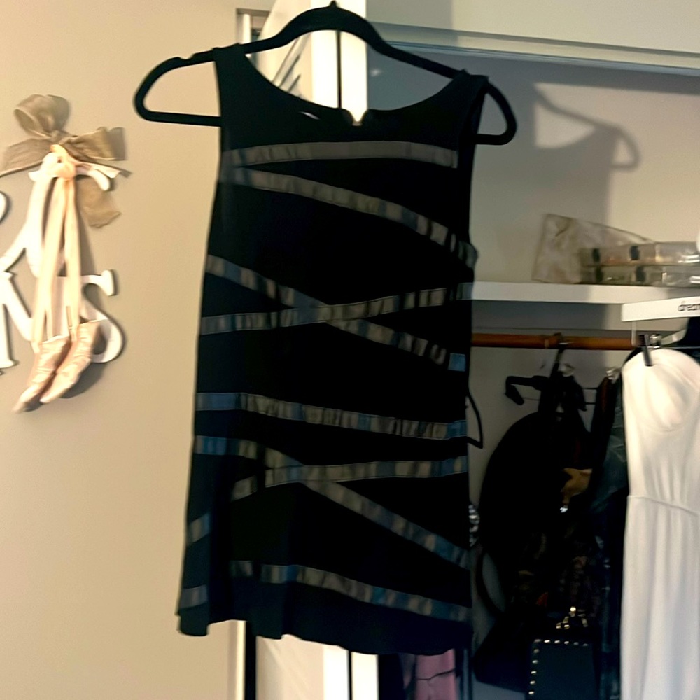 Inc Beautiful leather like stripping size medium Holiday Shirt